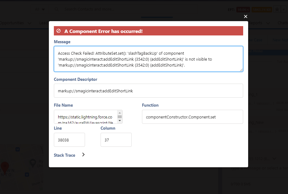 Component error on the case record page1