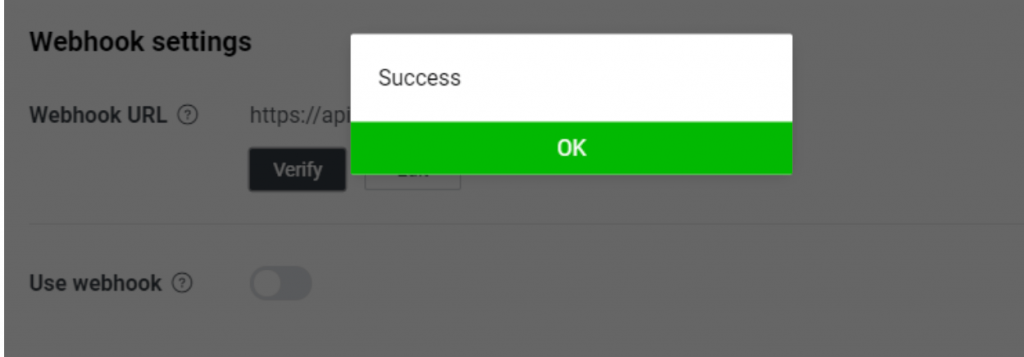 Webhook Verification Success