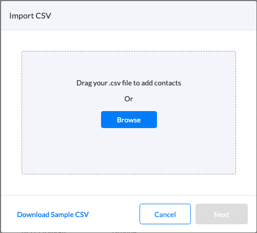Import csv file