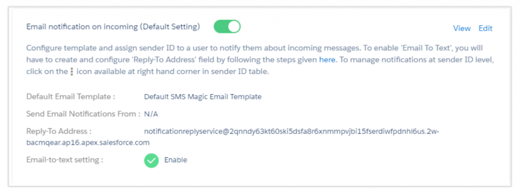 Enable Notificagtion on Email Service