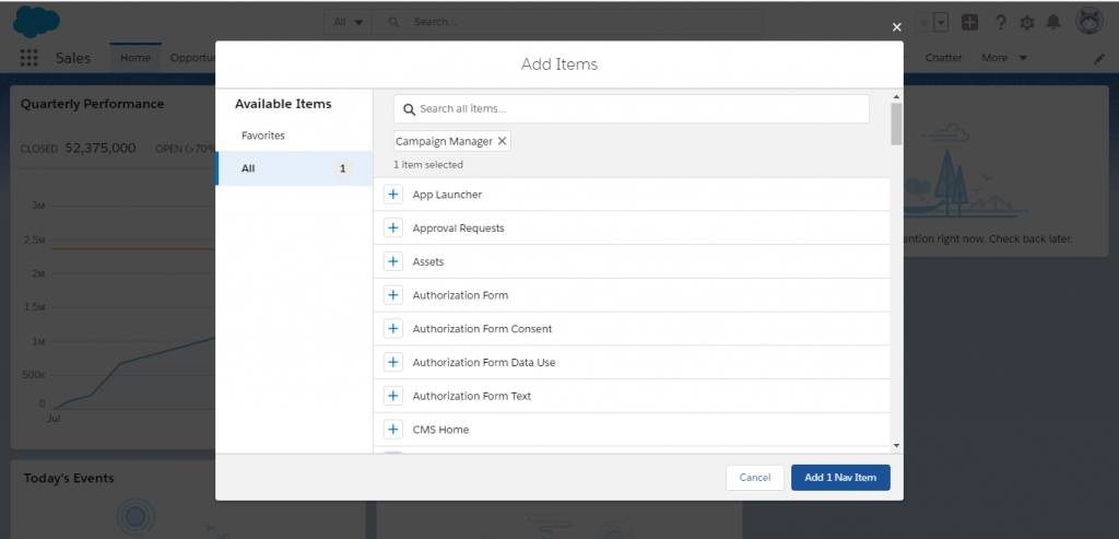 Add items admin guide configure campaign