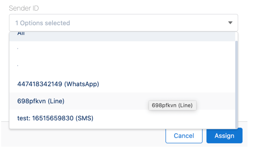 Channel type assignments in inbox