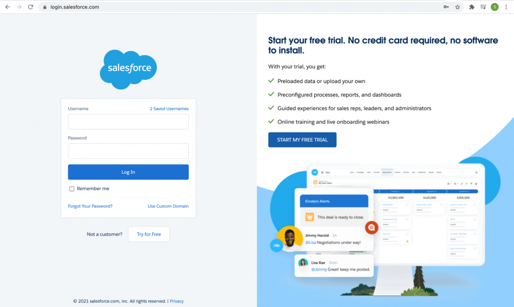 Login to salesforce