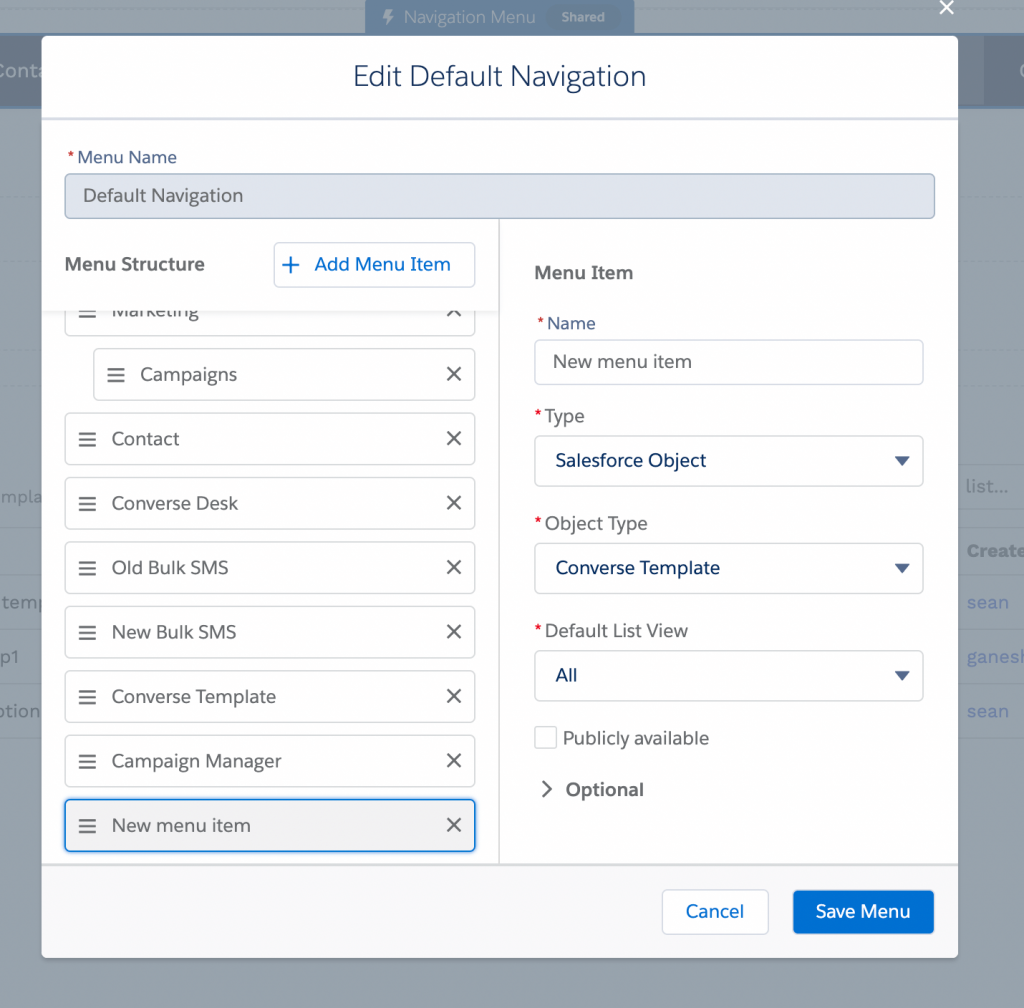 Navigate to Converse Templates