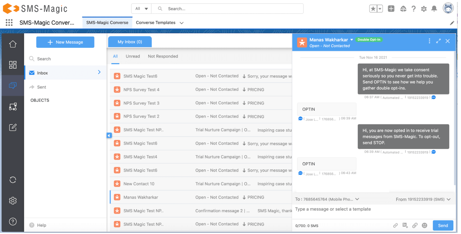 Email thread view