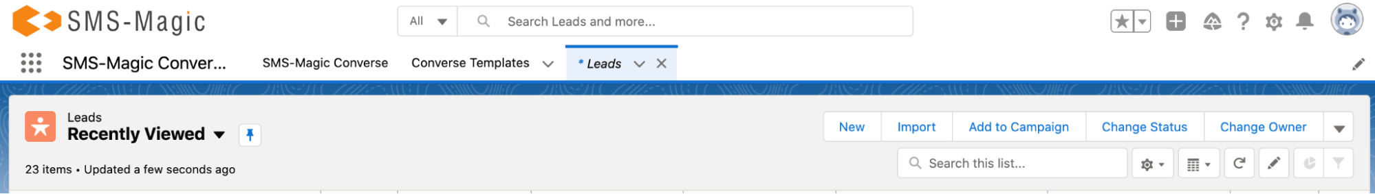 Leads tab