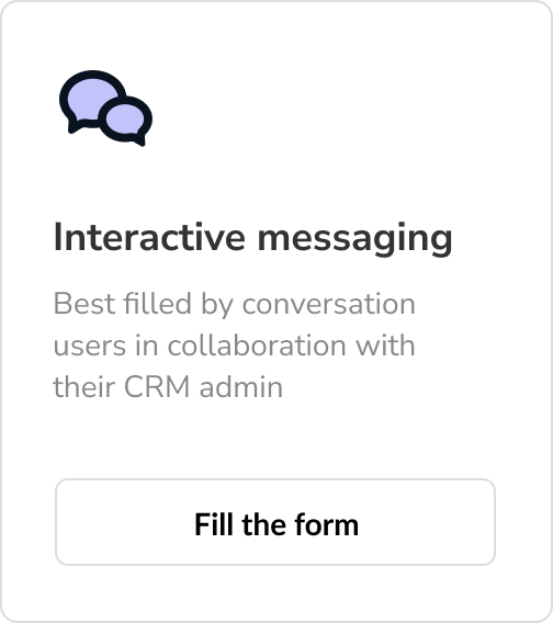 Interactive Messging New form